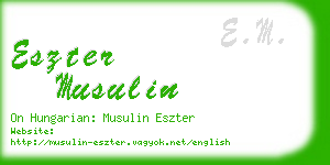 eszter musulin business card